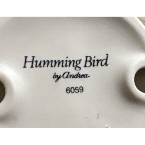 Andrea By Sadek Hummingbird Figure Pink Flower 5.5" Handpainted Detailed 6059 - Picture 8 of 8